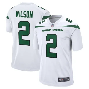 Zach wilson new york jets nike white game jersey White