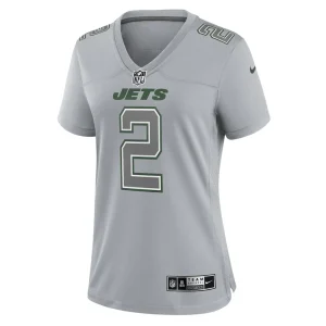 Zach wilson new york jets nike womens atmosphere fashion game jersey Gray M