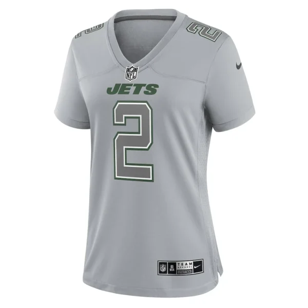 Zach wilson new york jets nike womens atmosphere fashion game jersey Gray M