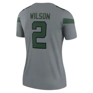 Zach wilson new york jets nike womens inverted legend player performance top Gray L