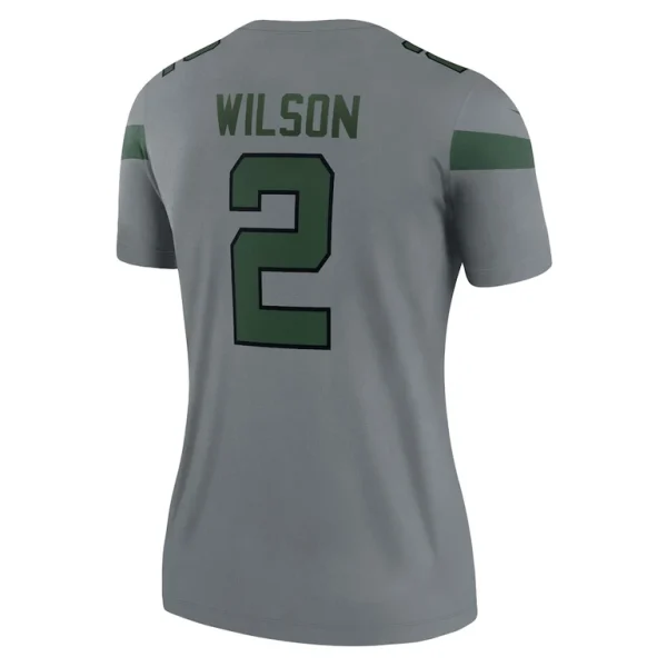 Zach wilson new york jets nike womens inverted legend player performance top Gray L