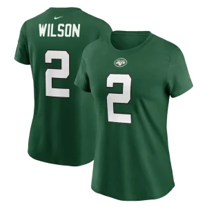 Zach wilson new york jets nike womens player name number t shirt Green