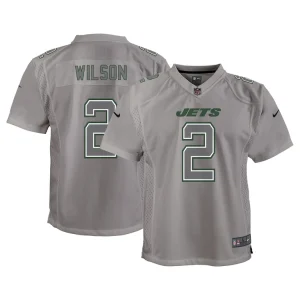 Zach wilson new york jets nike youth atmosphere game jersey Gray
