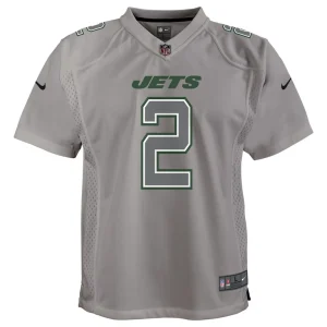 Zach wilson new york jets nike youth atmosphere game jersey Gray Yth M