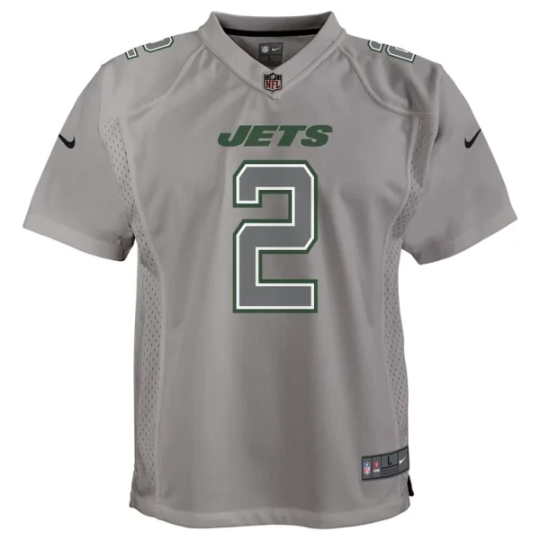 Zach wilson new york jets nike youth atmosphere game jersey Gray Yth M