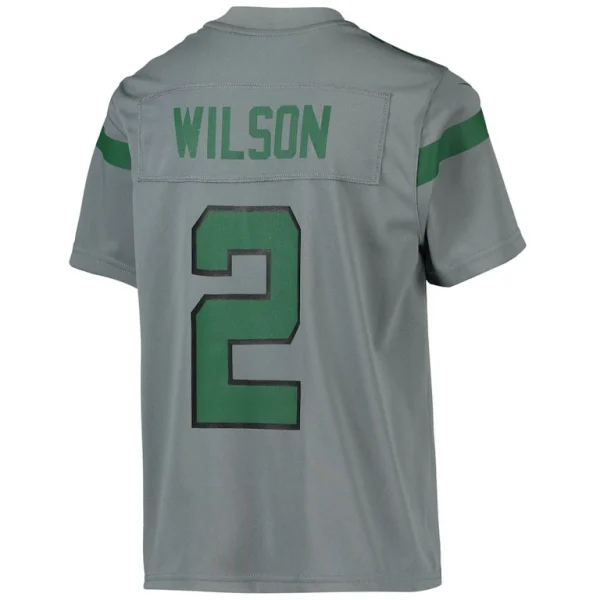 Zach wilson new york jets nike youth inverted team game jersey Gray Yth L