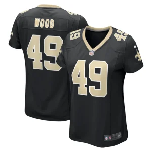 Zach wood new orleans saints nike womens game jersey Black