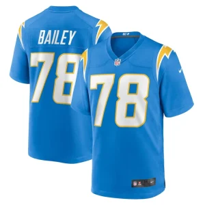 Zack bailey los angeles chargers nike player game jersey Powder blue