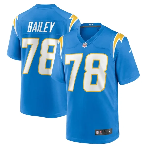 Zack bailey los angeles chargers nike player game jersey Powder blue