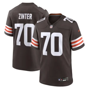Zak zinter cleveland browns nike team game jersey Brown
