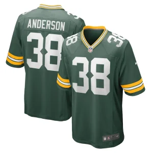 Zayne anderson green bay packers nike team game jersey Green