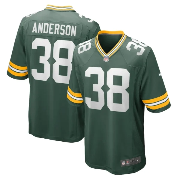 Zayne anderson green bay packers nike team game jersey Green