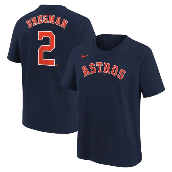 Alex bregman houston astros nike youth home player name number t shirt Navy