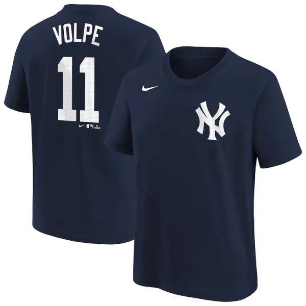 Anthony volpe new york yankees nike youth player name number t shirt Navy