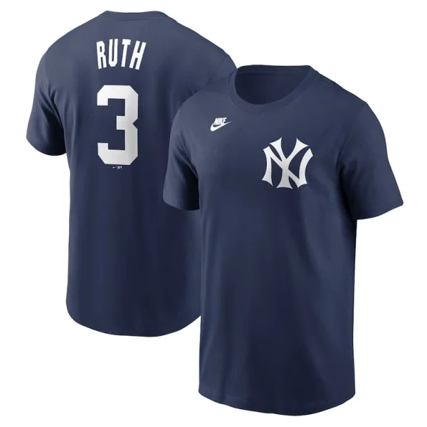 Babe ruth new york yankees nike fuse name number t shirt Navy