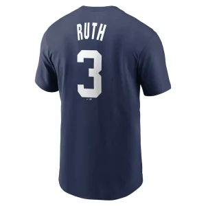 Babe ruth new york yankees nike fuse name number t shirt Navy L