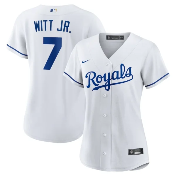 Bobby witt jr. kansas city royals nike womens home replica player jersey White