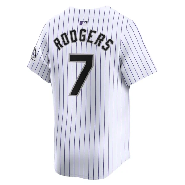 Brendan rodgers colorado rockies nike home limited player jersey White L