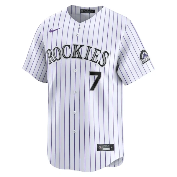 Brendan rodgers colorado rockies nike home limited player jersey White M