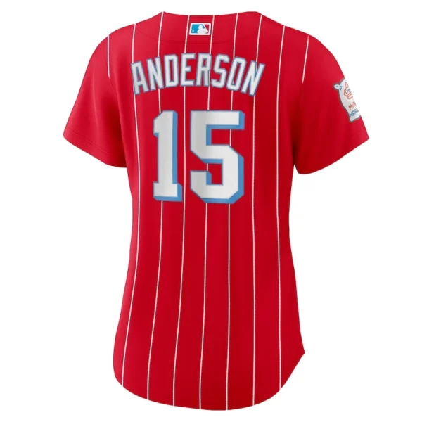 Brian anderson miami marlins nike womens 2021 city connect replica player jersey Red L
