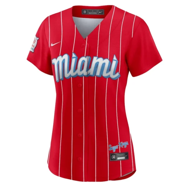 Brian anderson miami marlins nike womens 2021 city connect replica player jersey Red M