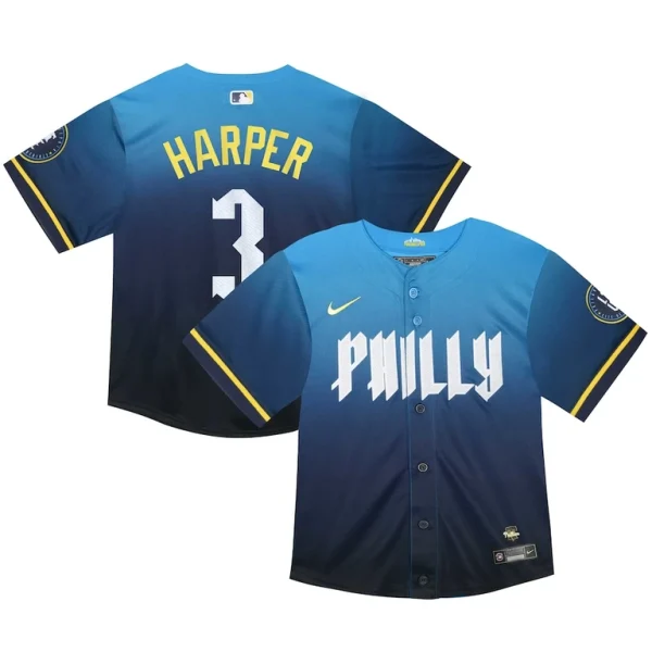 Bryce harper philadelphia phillies nike infant 2024 city connect limited player jersey Blue