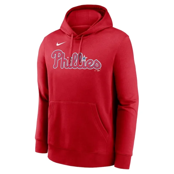 Bryce harper philadelphia phillies nike player name number club pullover hoodie Red M