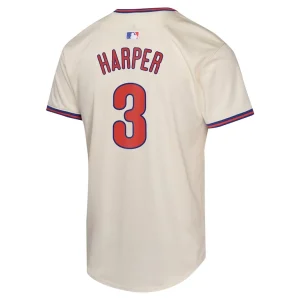 Bryce harper philadelphia phillies nike youth alternate limited player jersey Cream Yth L