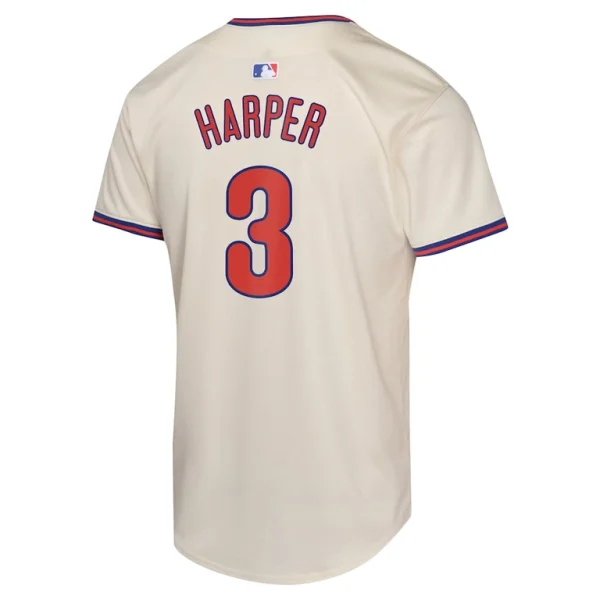 Bryce harper philadelphia phillies nike youth alternate limited player jersey Cream Yth L