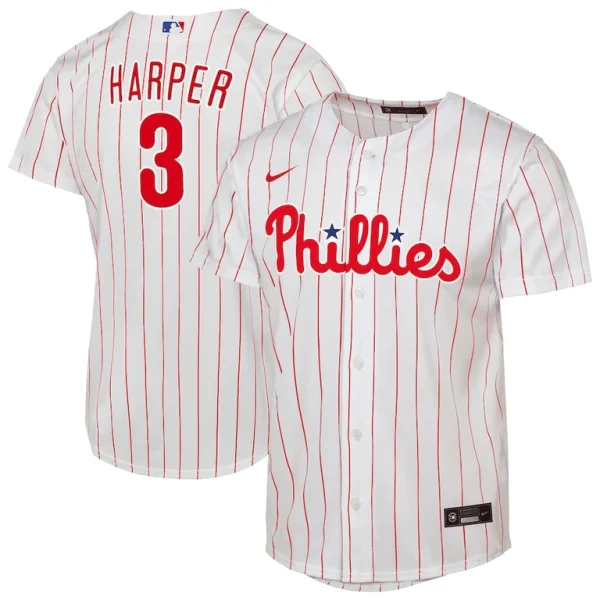 Bryce harper philadelphia phillies nike youth home replica player jersey White
