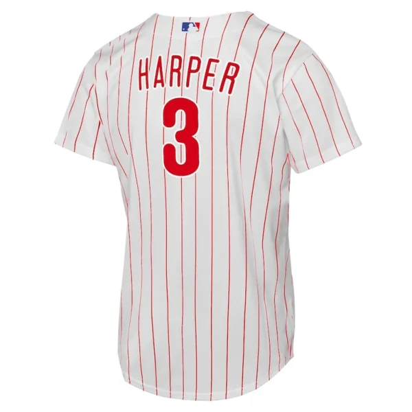 Bryce harper philadelphia phillies nike youth home replica player jersey White Yth L