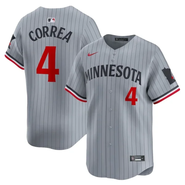 Carlos correa minnesota twins nike road limited player jersey – gray Multi