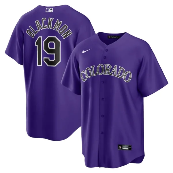 Charlie blackmon colorado rockies nike alternate replica player name jersey Purple