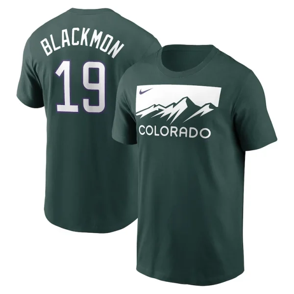 Charlie blackmon colorado rockies nike city connect name number t shirt Green