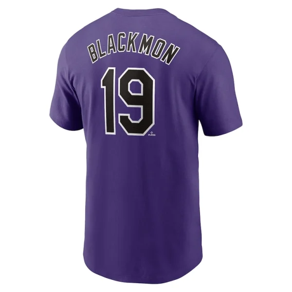 Charlie blackmon colorado rockies nike fuse name number t shirt Purple L