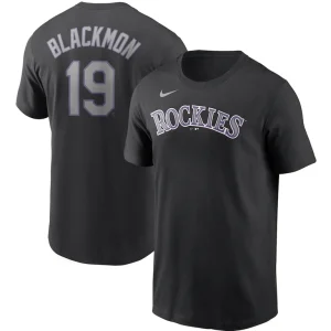 Charlie blackmon colorado rockies nike name number t shirt Black