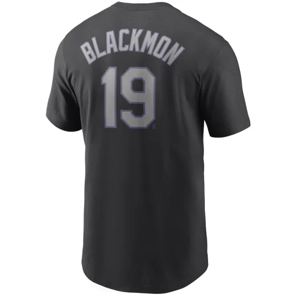 Charlie blackmon colorado rockies nike name number t shirt Black L