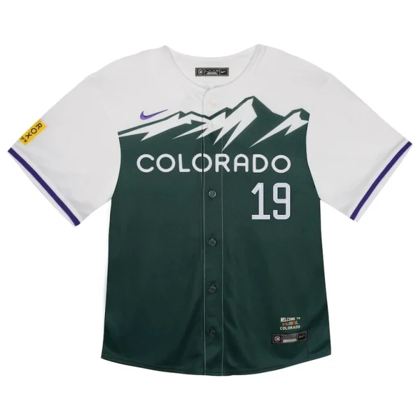 Charlie blackmon colorado rockies nike toddler city connect limited player jersey Green 3T