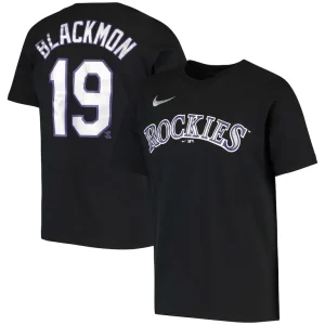 Charlie blackmon colorado rockies nike youth name number t shirt Black