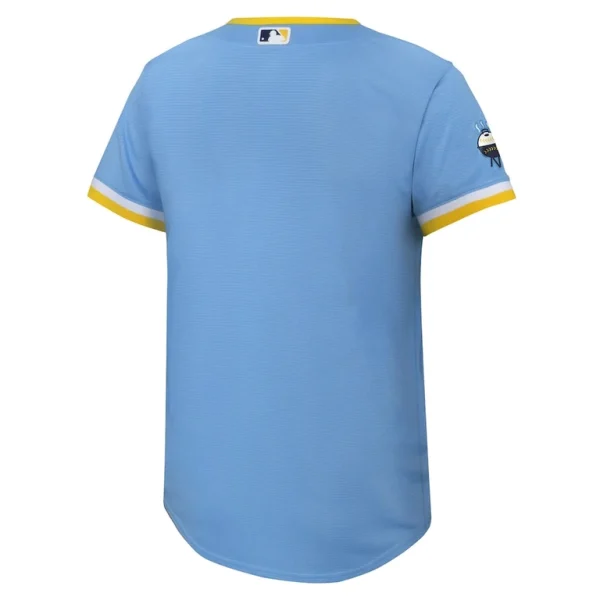 Christian yelich milwaukee brewers nike preschool city connect replica player jersey Powder blue 7