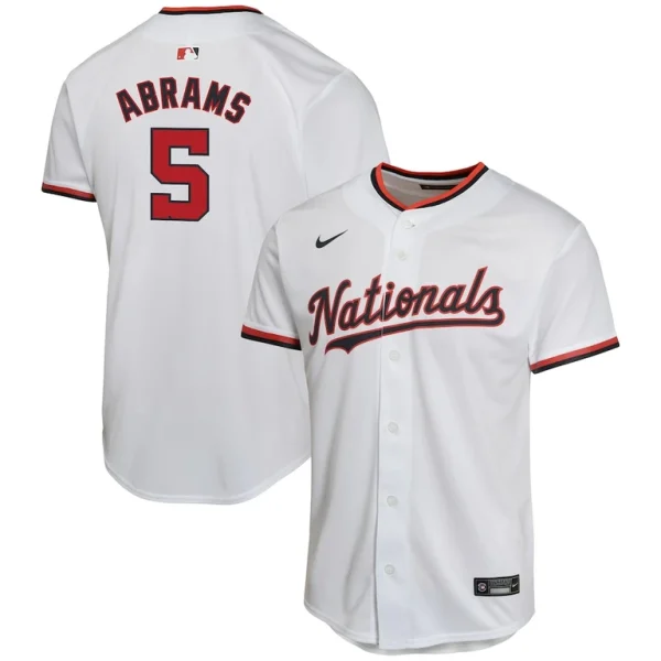 Cj abrams washington nationals nike youth home game player jersey White
