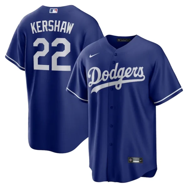 Clayton kershaw los angeles dodgers nike big tall alternate replica player jersey Royal