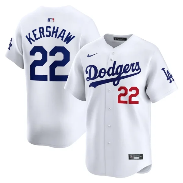 Clayton kershaw los angeles dodgers nike home limited player jersey White