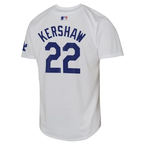 Clayton kershaw los angeles dodgers nike youth home limited jersey – white Multi Yth L