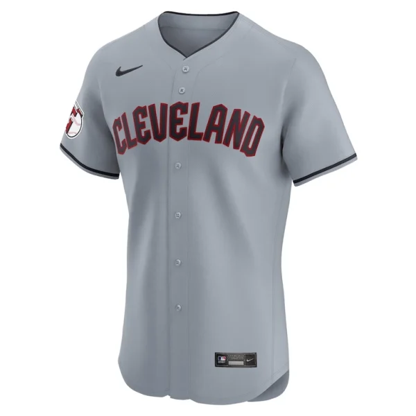 Cleveland guardians nike alternate vapor premier elite patch jersey Gray 44