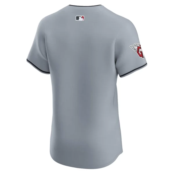 Cleveland guardians nike alternate vapor premier elite patch jersey Gray 48