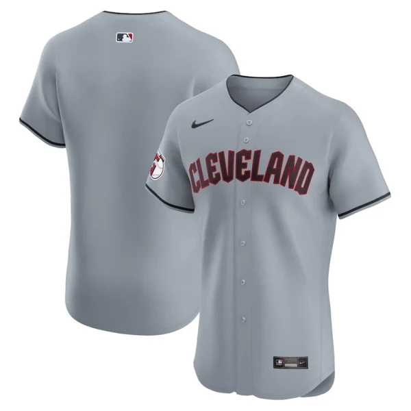 Cleveland guardians nike alternate vapor premier elite patch jersey Gray