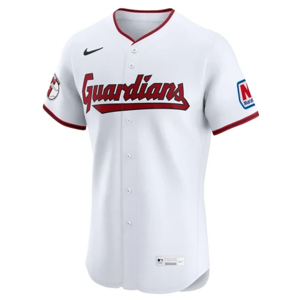 Cleveland guardians nike home elite sponsor patch custom jersey White 44