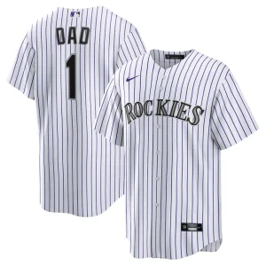 Colorado rockies nike 1 dad home replica jersey White