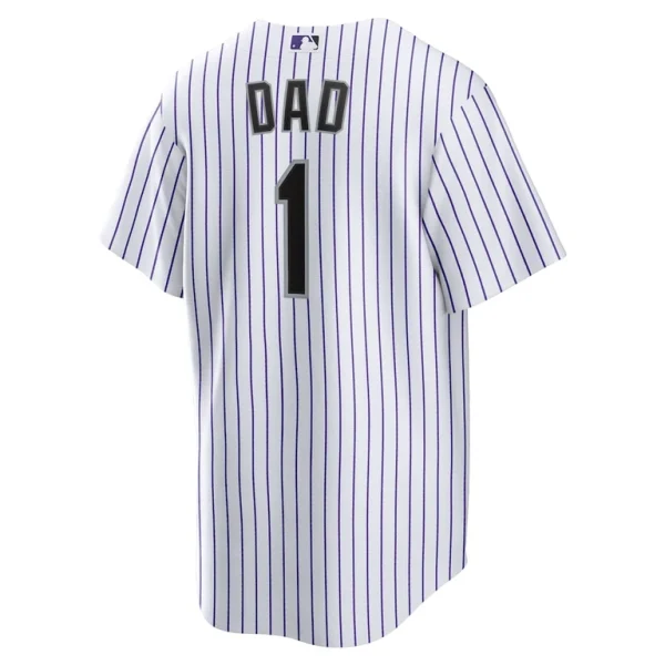Colorado rockies nike 1 dad home replica jersey White L